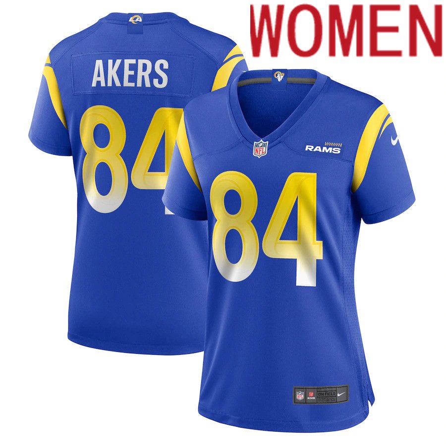 Women Los Angeles Rams #84 Landen Akers Nike Royal Game NFL Jersey